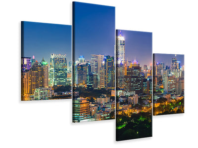 modern-4-piece-canvas-print-skyline-one-night-in-bangkok