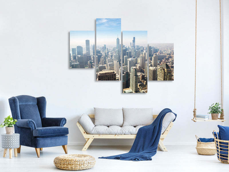 modern-4-piece-canvas-print-skyscraper-chicago