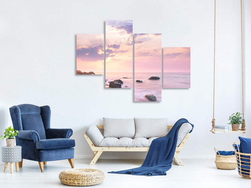 modern-4-piece-canvas-print-sunrise-at-sea