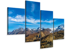 modern-4-piece-canvas-print-swiss-alps-in-spring