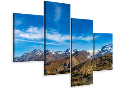 modern-4-piece-canvas-print-swiss-alps-in-spring