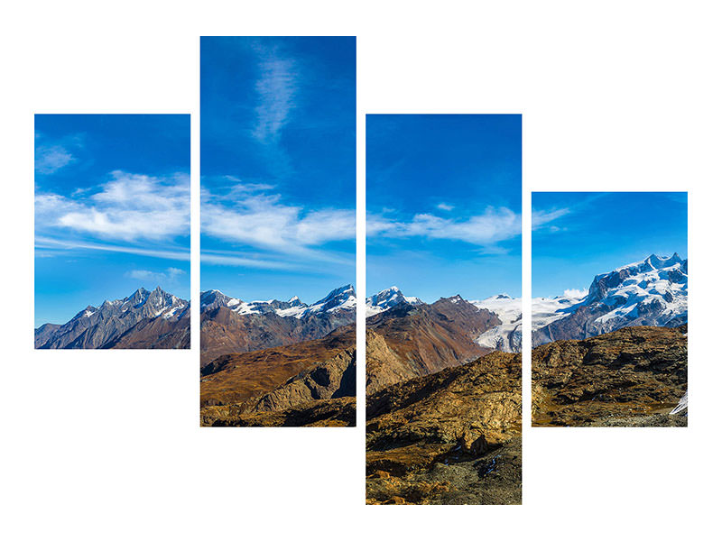 modern-4-piece-canvas-print-swiss-alps-in-spring