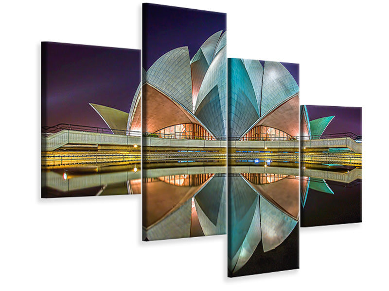 modern-4-piece-canvas-print-the-lotus-temple