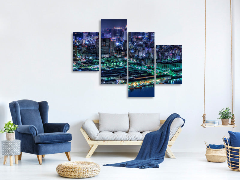 modern-4-piece-canvas-print-tokyo