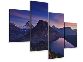 modern-4-piece-canvas-print-twilight-at-mount-assiniboine