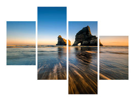 modern-4-piece-canvas-print-wharaiki-beach