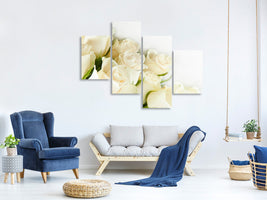 modern-4-piece-canvas-print-white-roses