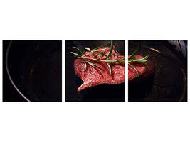 panoramic-3-piece-canvas-print-meat-in-the-pan