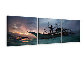 panoramic-3-piece-canvas-print-night-ride