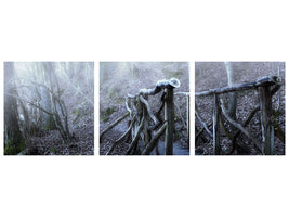 panoramic-3-piece-canvas-print-old-wooden-bridge-in-the-forest