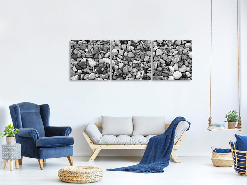 panoramic-3-piece-canvas-print-pebble-wall