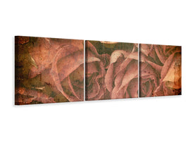 panoramic-3-piece-canvas-print-rose-bouquet