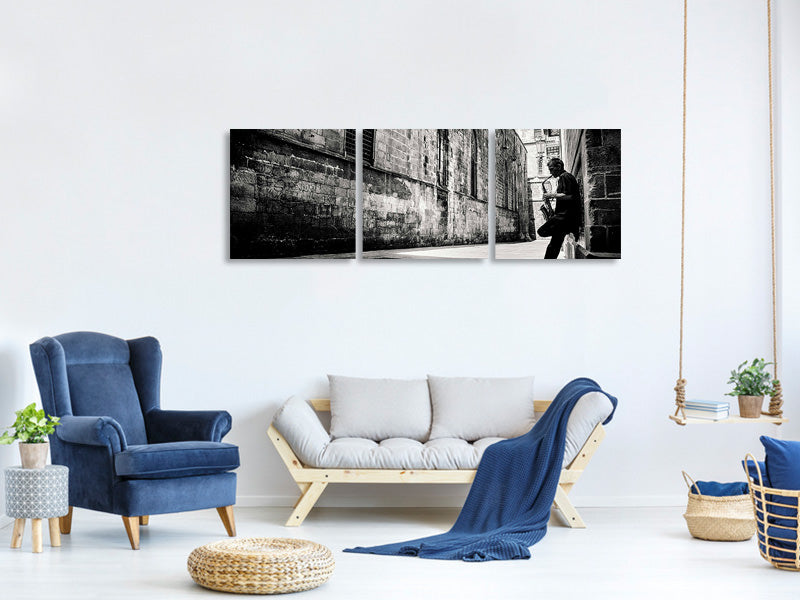 panoramic-3-piece-canvas-print-silent-street