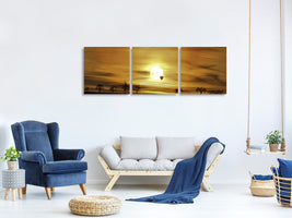 panoramic-3-piece-canvas-print-sunset-with-hot-air-balloon