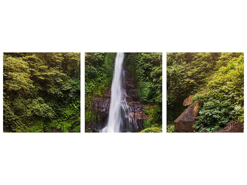 panoramic-3-piece-canvas-print-waterfall-bali