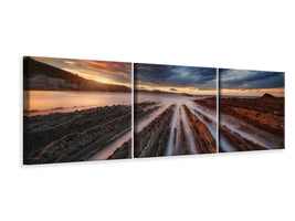 panoramic-3-piece-canvas-print-zumaia-flysch-vi