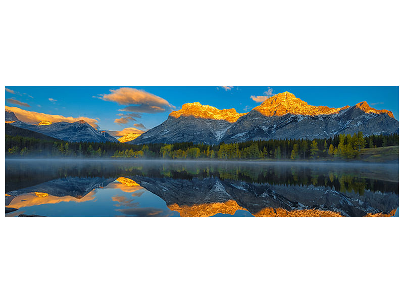 panoramic-canvas-print-a-perfect-morning-in-canadian-rockies