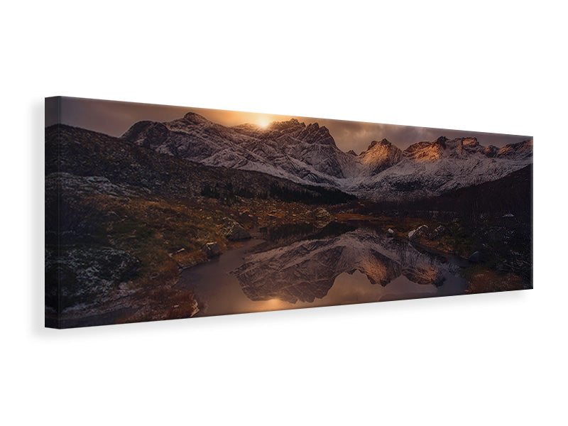 panoramic-canvas-print-lofoten-mountains