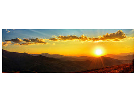 panoramic-canvas-print-sunset-in-the-world-of-mountains