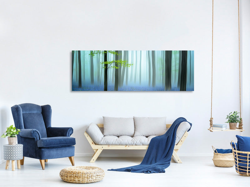 panoramic-canvas-print-the-blue-forest