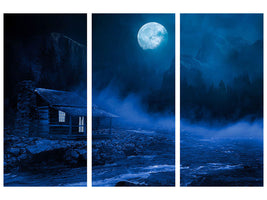 3-piece-canvas-print-at-night-in-the-woods