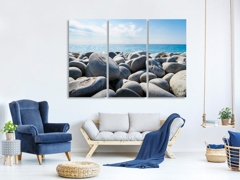 3-piece-canvas-print-beach-stones