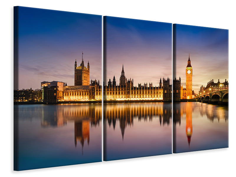 3-piece-canvas-print-big-ben-at-night