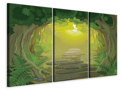 3-piece-canvas-print-fairy-tales-forest