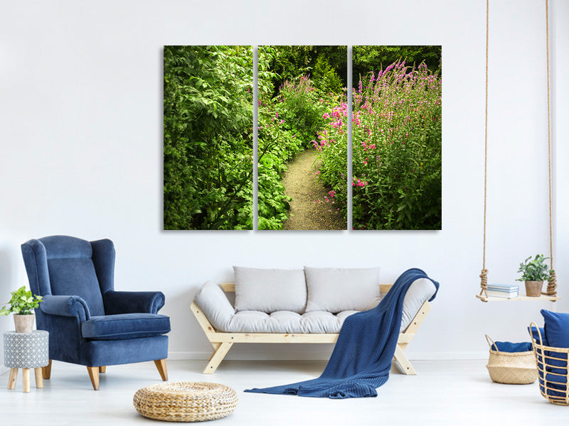 3-piece-canvas-print-garden-path