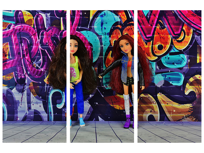 3-piece-canvas-print-graffiti-dolls