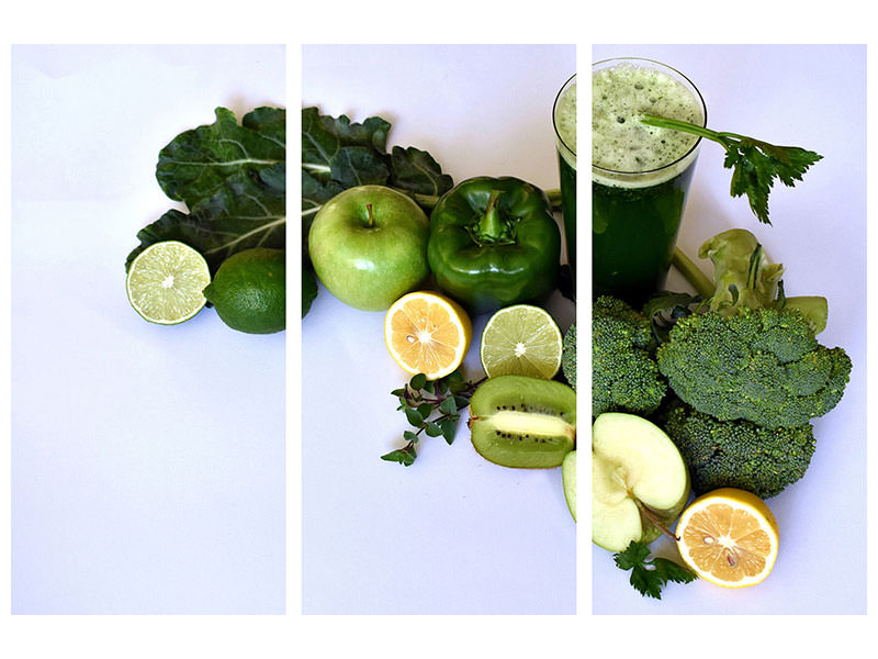 3-piece-canvas-print-green-smoothie