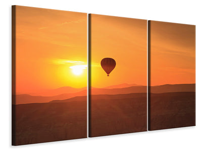 3-piece-canvas-print-hot-air-balloon-at-sunset