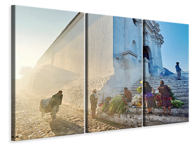 3-piece-canvas-print-morning-in-city-chichicastenango-ii