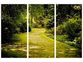 3-piece-canvas-print-moss-covered-path