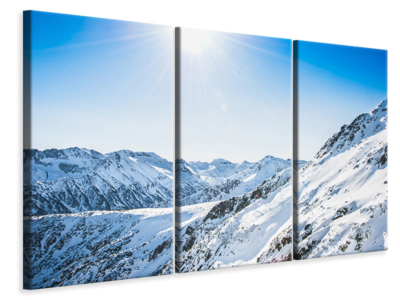 3-piece-canvas-print-mountain-panorama-in-snow