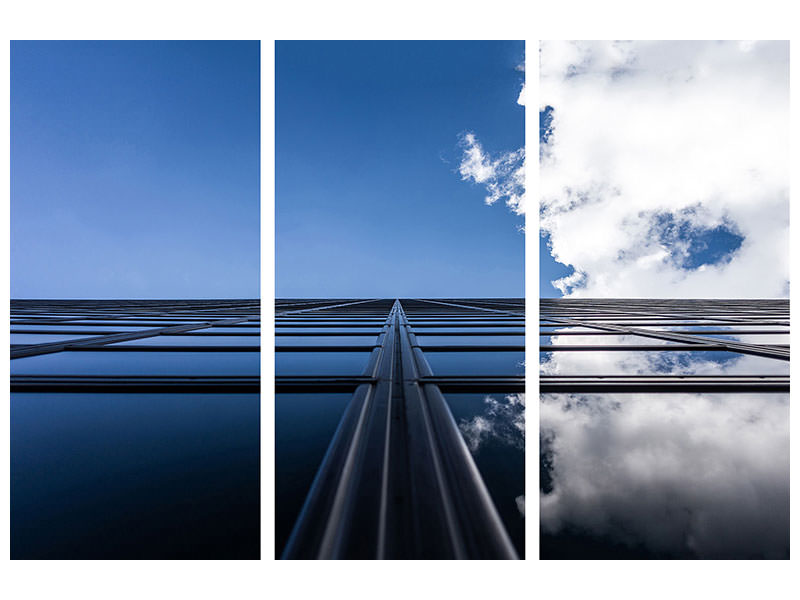 3-piece-canvas-print-reflection-of-clouds