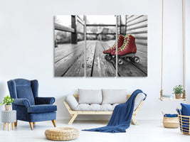 3-piece-canvas-print-retro-roller-skates