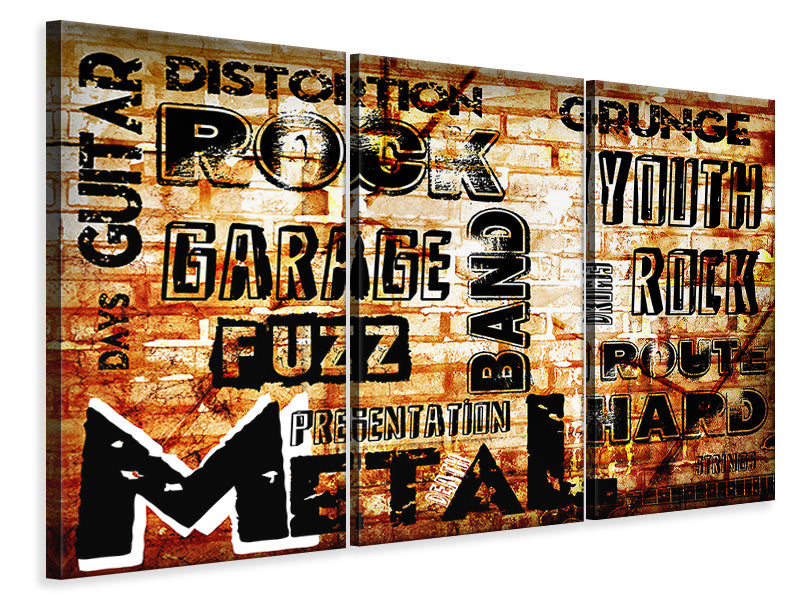 3-piece-canvas-print-rock-in-grunge-style