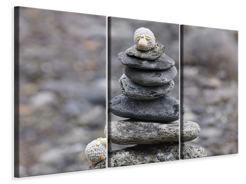 3-piece-canvas-print-stone-pile-sheep