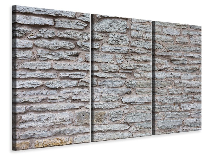 3-piece-canvas-print-stone-wall-ii