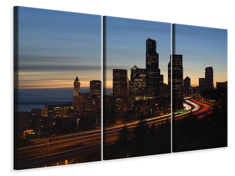 3-piece-canvas-print-sunset-in-seattle