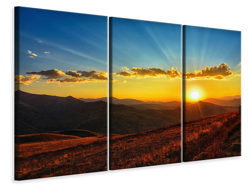 3-piece-canvas-print-sunset-in-the-world-of-mountains