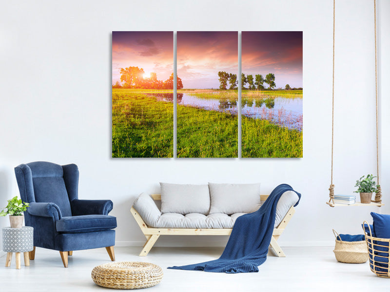 3-piece-canvas-print-sunset-on-lake