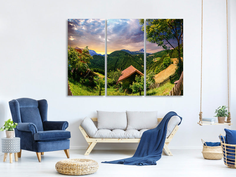 3-piece-canvas-print-swiss-mountains-in-summer