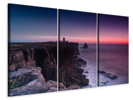 3-piece-canvas-print-the-lighthouse-at-dusk