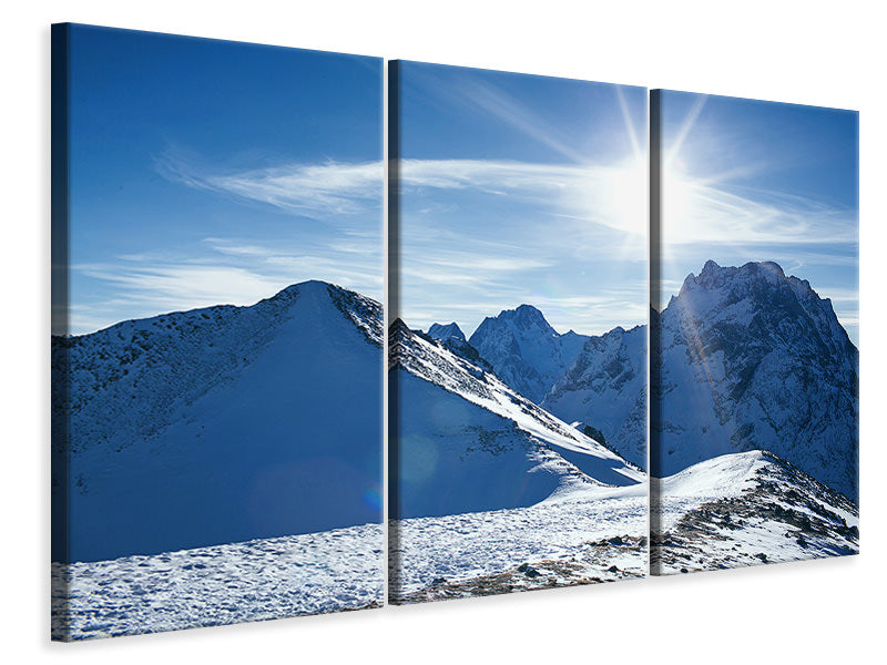 3-piece-canvas-print-the-mountain-in-snow