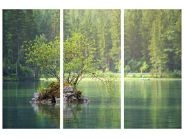 3-piece-canvas-print-the-pond-in-the-forest