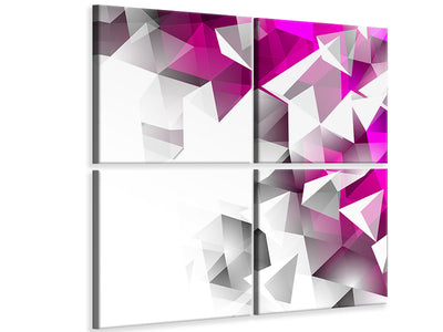 4-piece-canvas-print-3d-crystals-pink