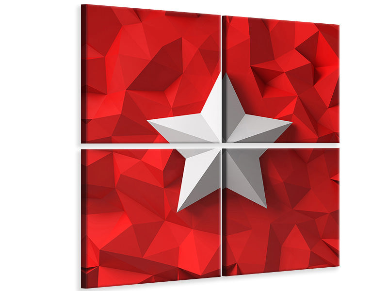 4-piece-canvas-print-3d-star