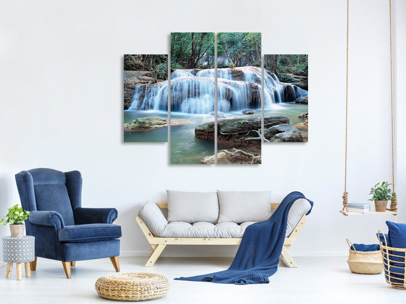 4-piece-canvas-print-a-waterfall